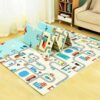 StarAndDaisy Double Sided Baby Playmat, Multicolor, Reversible Play mats for Toddlers & Kids - Giraffe Print