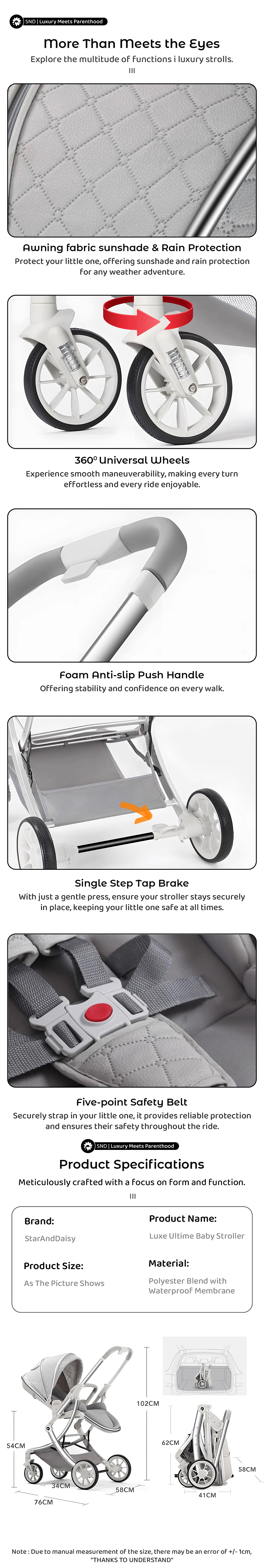 Specification of Baby Stroller