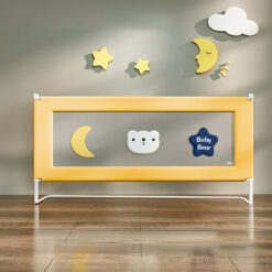 StarAndDaisy Baby Bed Rails, Anti Turning & Anti Falling Bedside Safety Guardrail for Toddlers - U Frame Plane Yellow 2m