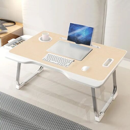 SND Homes 'Bed Buddy' Laptop Desk, Portable Foldable Laptop Bed Table for Bed and Sofa with Drawer