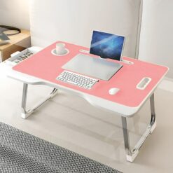 SND Homes 'Bed Buddy' Laptop Desk,Portable Foldable Laptop Bed Tray Table with Drawer,Bed Tray for Eating,Laptop Bed Tray Table for Bed and Sofa (All Pink)