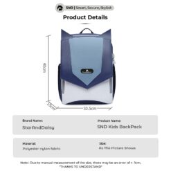 H-Shaped 3D School Bag