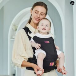 StarAndDaisy Adjustable Baby Carrier, 6-In-1 Hip Seat Baby Carrier Bag for 0-36 Months - Black