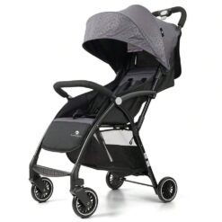 StarAndDaisy Mini Bravo Compact Baby Stroller for Travel with Reclining Positions, Lightweight & 5-point Safety Belt - Grey