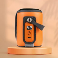 StarAndDaisy Rechargeable Feeding Bottle Warmer With 5-speed Adjustment, Quick USB Charging - Orange