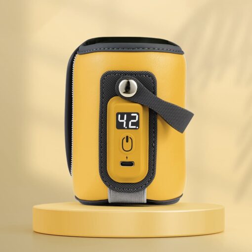 StarAndDaisy Portable Bottle Warmer With 5-speed Adjustment, Quick USB Charging Baby Feeding Bottle Warmer - Yellow