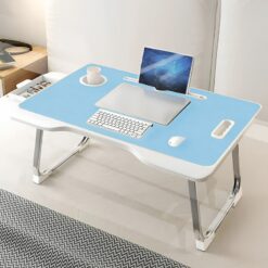 SND Homes 'Bed Buddy' Laptop Desk,Portable Foldable Laptop Bed Tray Table with Drawer,Bed Tray for Eating,Laptop Bed Tray Table for Bed and Sofa (All Blue)