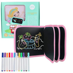  StarAndDaisy Erasable Doodle Book For Kids, 6 Pages Coloring Doodle Slate for Toddlers - Pink