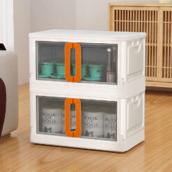foldable storage and cupboards orange