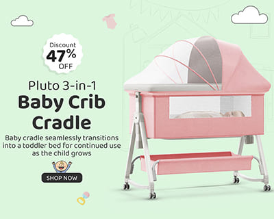 Pluto 3in 1 Baby Crib Cradle