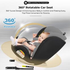 Portable Baby Car Seat with Supportive Headrest