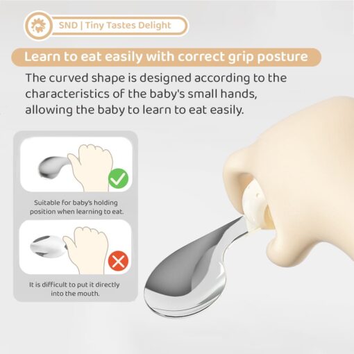 Toddlers Finger Spoon & Fork Set