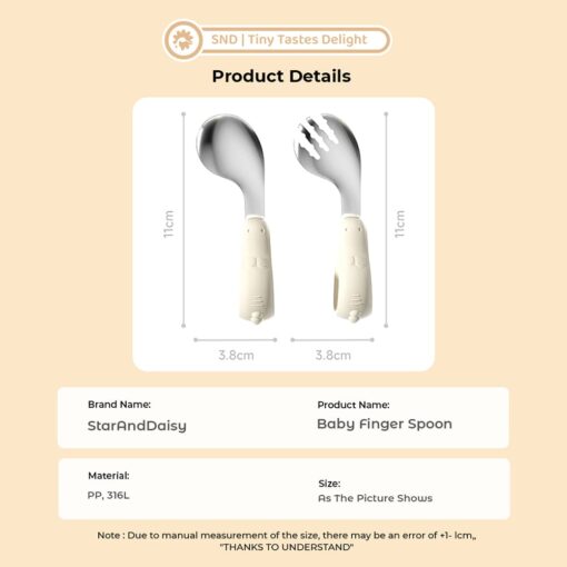 Dimension of Baby Finger Spoon