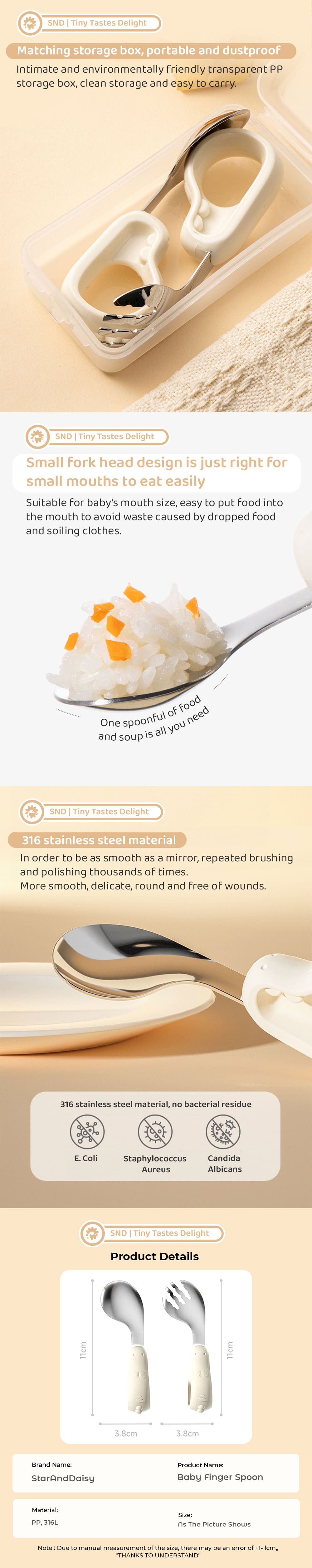 Specification of Baby Finger Spoon