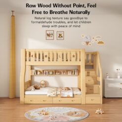 Stylish Bunk bed with Spin Wood Material