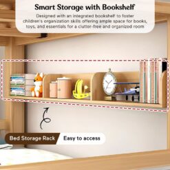 Premium Bunk Bed with Smart Storage Shelf