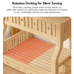 Kids Bunk Bed with Silent Turning