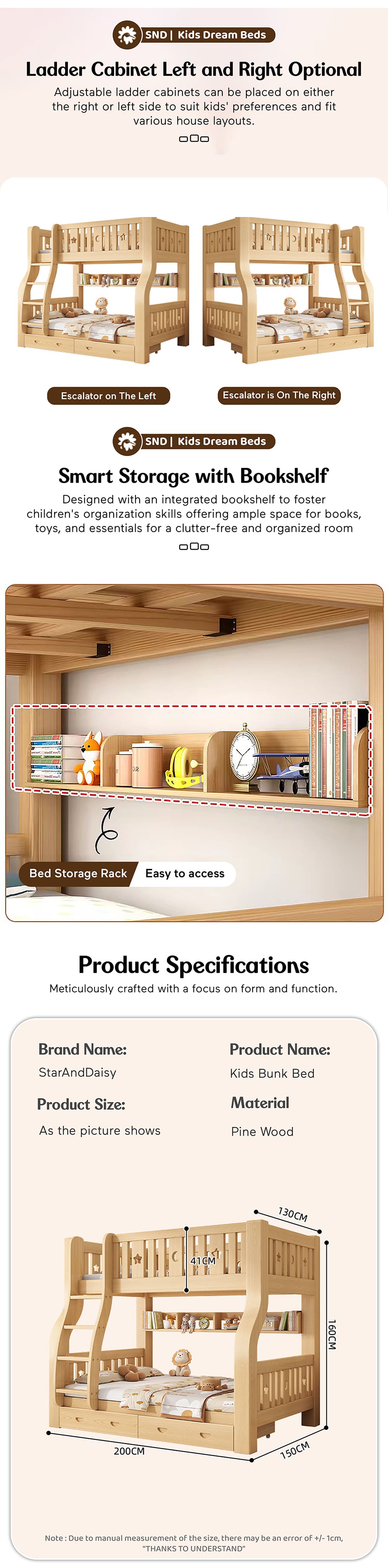 Specification of Bunk Bed