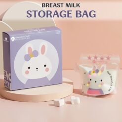 StarAndDaisy Breast Milk Storage Bag, Transparent & BPA Free Disposable Printed Milk Bags for Baby Feeding Pack Of 30 - 200ML