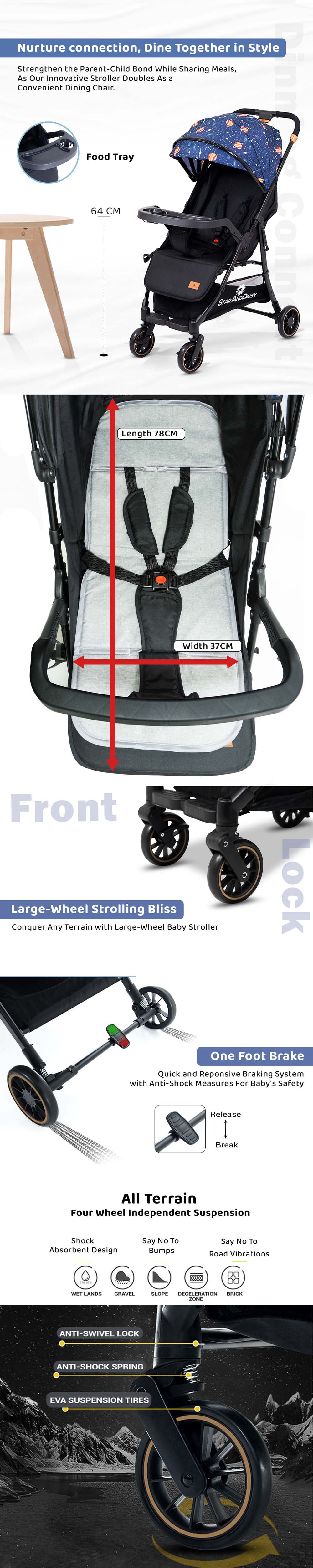 Mom Push Travel Baby Stroller