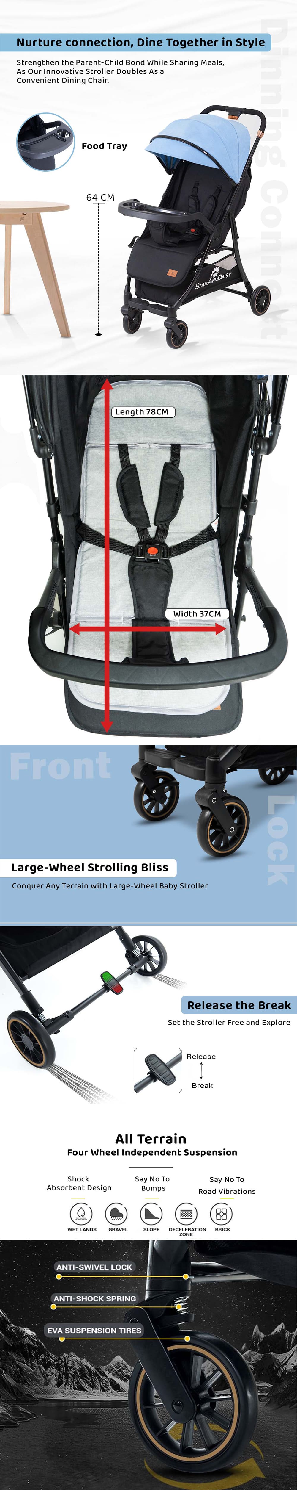 Mom Push Travel Baby Stroller