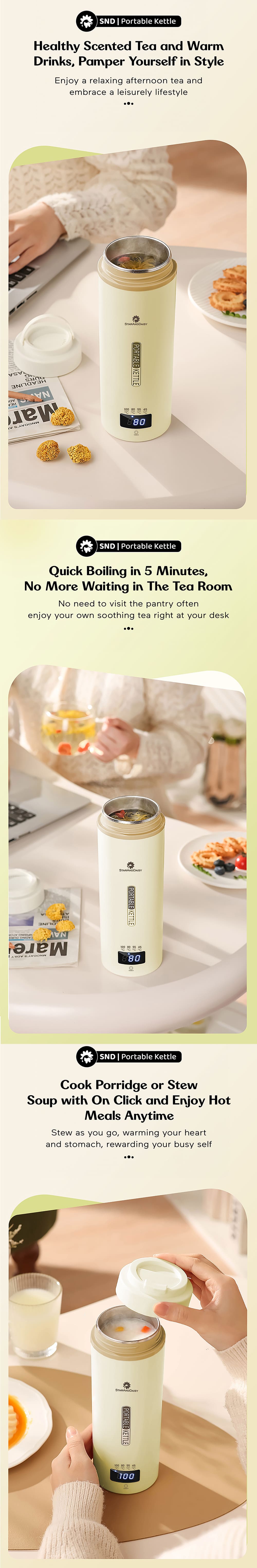 500ml Portable Electric Kettle White