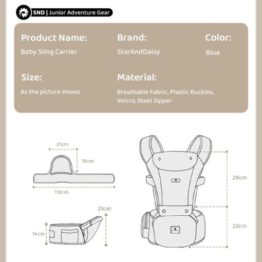 Specification of Baby Carrier-Blue