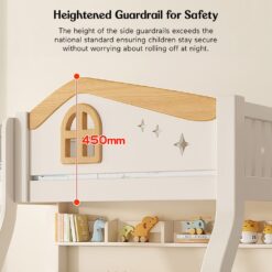 max height of bed guardrail for kids safety