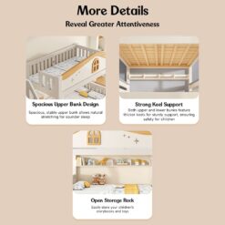 more details of bunk bed for kids