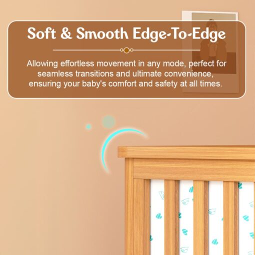 Baby Wooden Crib Cot Bed with Smooth Edge