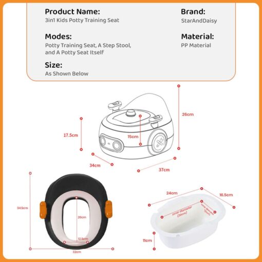 Specification of 3-in-1 Potty Seat