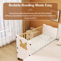 bed Side Baby Wooden Crib