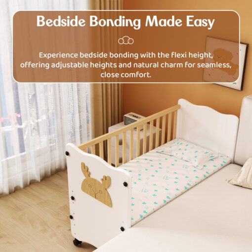 bed Side Baby Wooden Crib