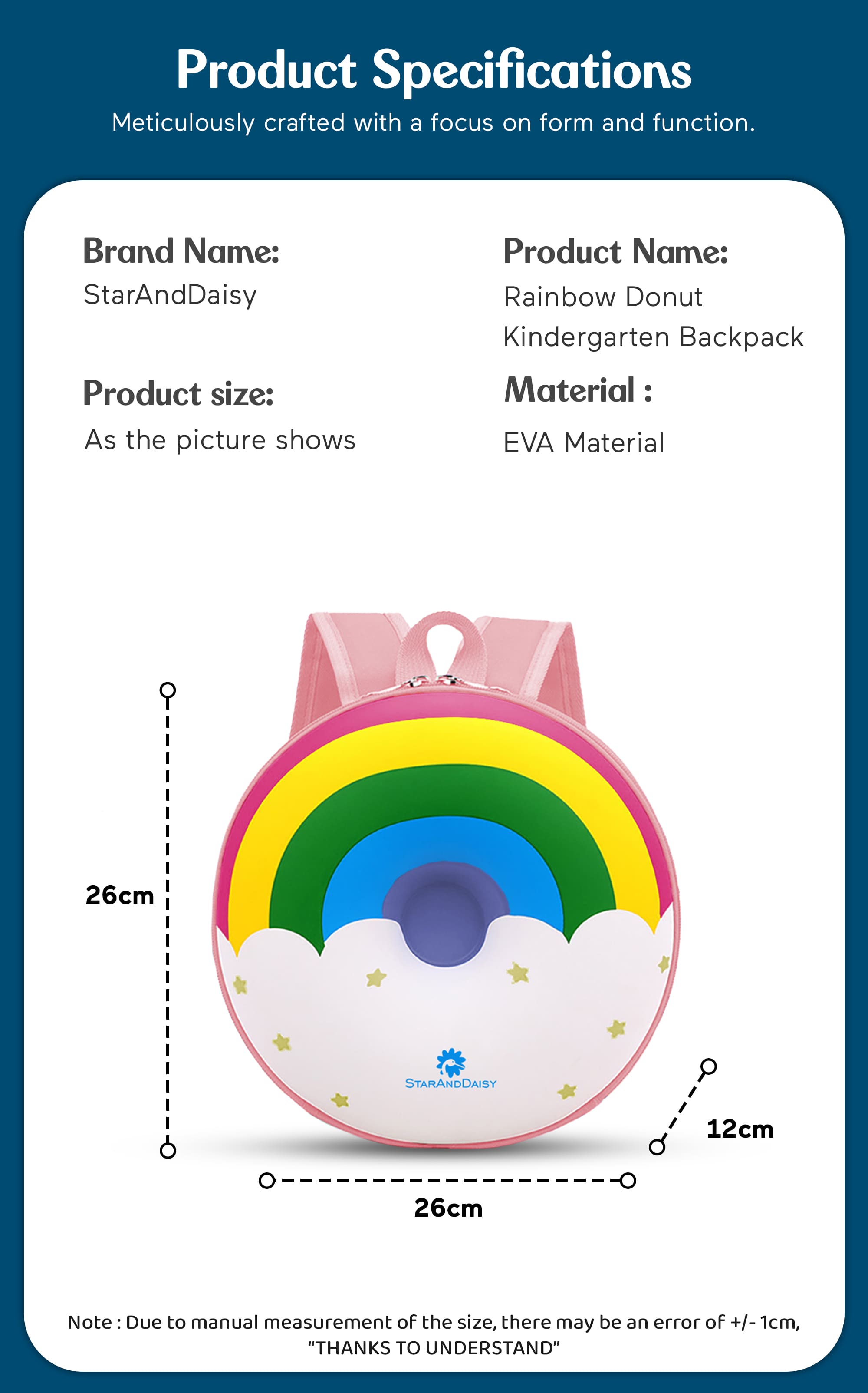 Specification of Kids School Backpack