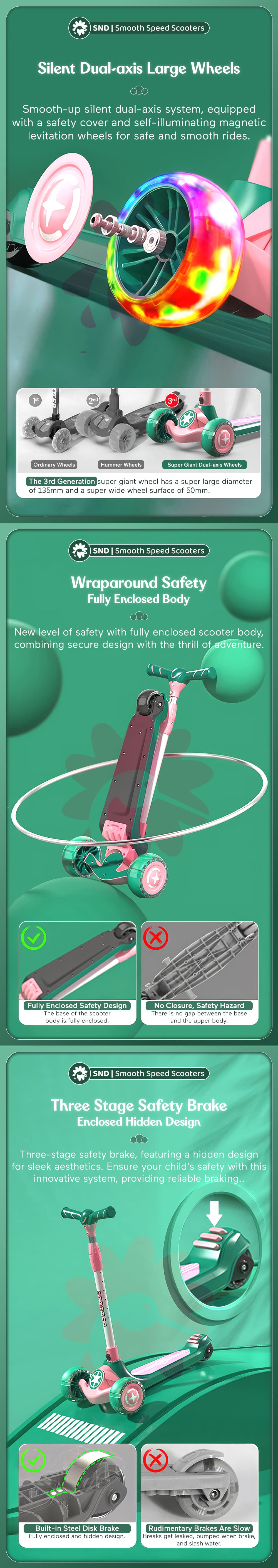 Kids Scooter with Adjustable Heights