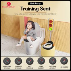 StarAndDaisy Baby Potty Seats, Anti-Slip Training Seat for Toddler with Supportive Handle - Black