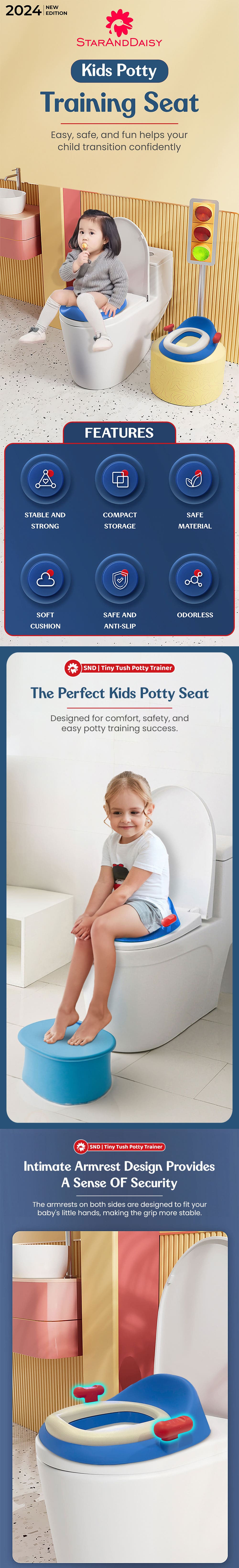 Potty Training Seat Red Blue