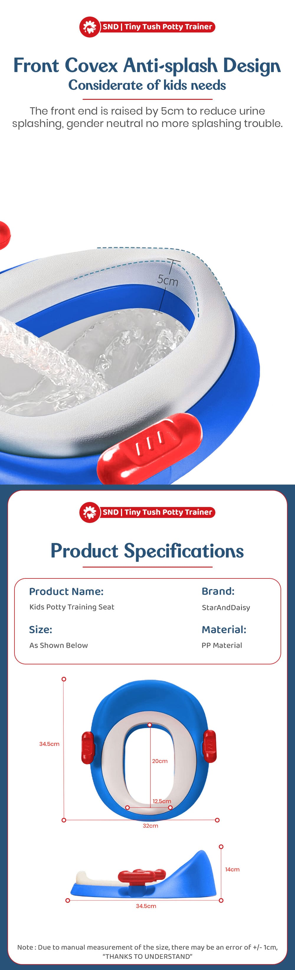 Potty Training Seat Red Blue