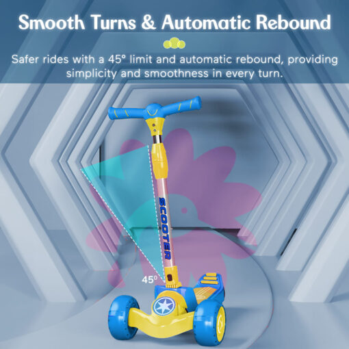 smooth turns automatic rebound kids scooter