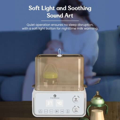 soft light and soothing sound artbottle warmer and sterilizer