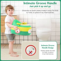 3-in-1 potty seat groove handle