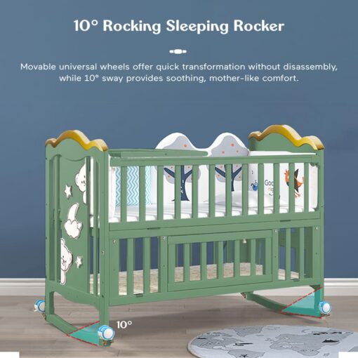 baby crib cradle with rocker