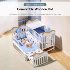 convertible baby wooden cot