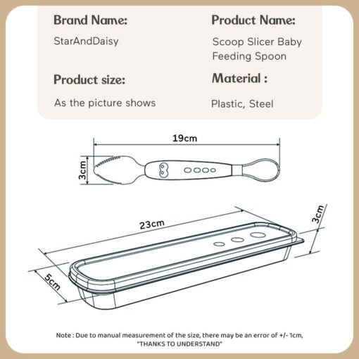 Scoop slicer baby feeding spoon