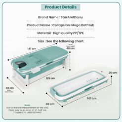 Specification of Mega Bath Tub