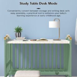 study table desk mode baby wooden cot bed