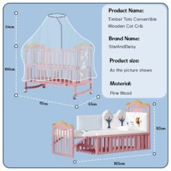 baby wooden cot bed dimension