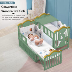 convertible baby wooden cot crib