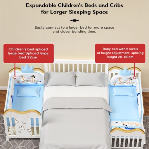 expendable baby wooden cot