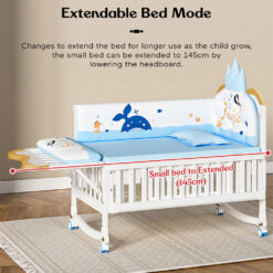 expendable mode baby wooden cot